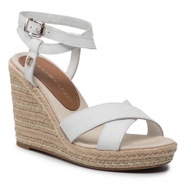 Sandali TOMMY HILFIGER - Feminine High Wedge Sandal FW0FW06238 Ecru YBL