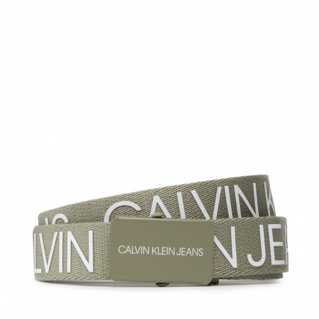 Cintura da bambino Calvin Klein Jeans - Canvas Logo Belt IU0IU00125 PLU