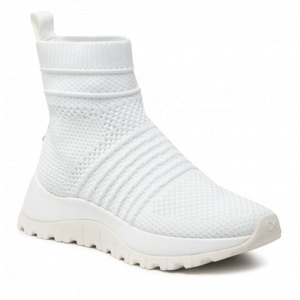 Sneakers CALVIN KLEIN - Knit Sock Boot HW0HW00673 Ck White YAF