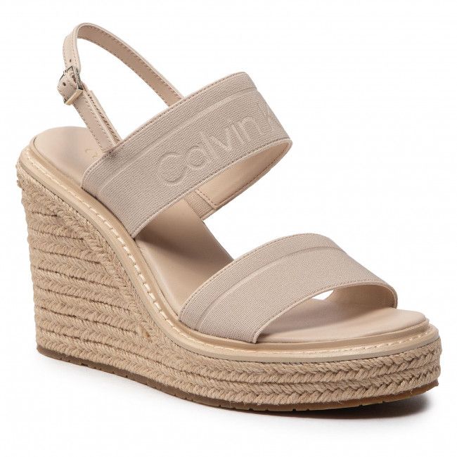 Espadrillas CALVIN KLEIN - Wedge Sndl 70 He HW0HW00690 Sand VHB