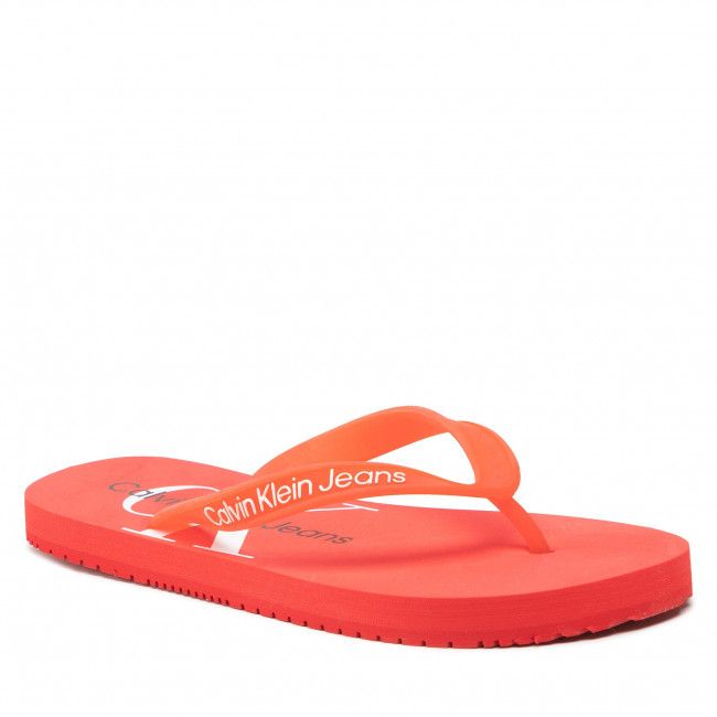 Infradito CALVIN KLEIN JEANS - Beach Sandal Monogram Tpu YW0YW00098 Strawberry Field XL1