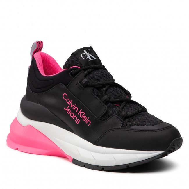 Sneakers CALVIN KLEIN JEANS - Wedge Runner 1 YW0YW00531 Black/Knockout Pink 0GP