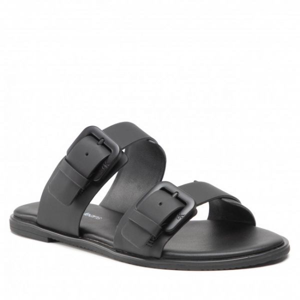 Ciabatte CALVIN KLEIN JEANS - Flat Sandal Twostrips Rub YW0YW00537 Black BDS Ciabatte CALVIN KLEIN JEANS - Flat Sandal Twostrips Rub YW0YW00537 Black BDS