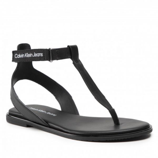 Sandali CALVIN KLEIN JEANS - Flat Sandal Toe YW0YW00545 Black BDS Sandali CALVIN KLEIN JEANS - Flat Sandal Toe YW0YW00545 Black BDS
