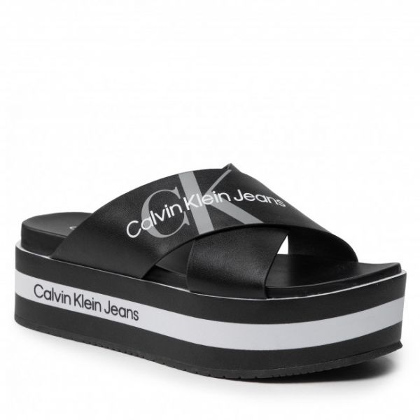 Ciabatte CALVIN KLEIN JEANS - Flatform Sandal Crisscross YW0YW00562 Black BDS Ciabatte CALVIN KLEIN JEANS - Flatform Sandal Crisscross YW0YW00562 Black BDS