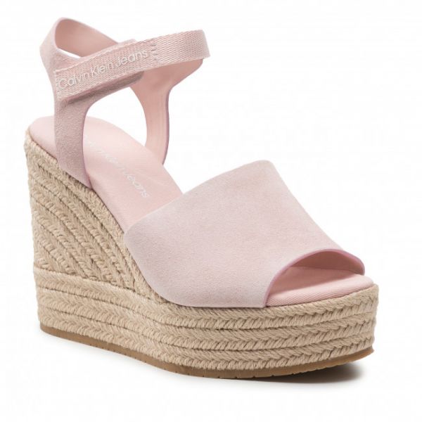 Espadrillas CALVIN KLEIN JEANS - Wedge Sandal Ankle Clip Su YW0YW00571 Pale Conch Shell TFT