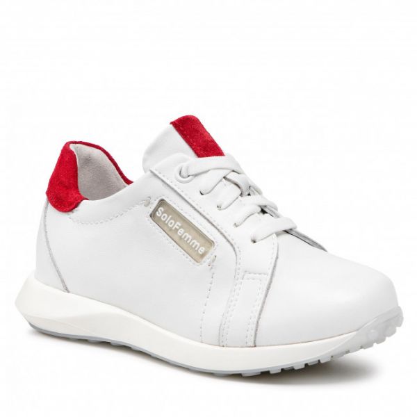 Sneakers SOLO FEMME - D0102-01-N01/I75-03-00 Biały/Czerwony Sneakers SOLO FEMME - D0102-01-N01/I75-03-00 Biały/Czerwony