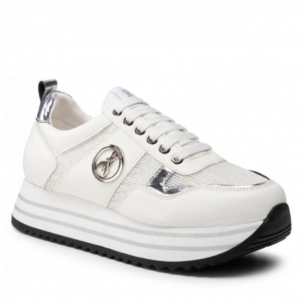 Sneakers Patrizia Pepe - PJ152.30 S Bianco/Argento Sneakers Patrizia Pepe - PJ152.30 S Bianco/Argento