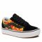 Scarpe sportive Vans - Comfycush Old Sko VN0A4U1Q31O1 (Flame Camo) Blk/True Wht