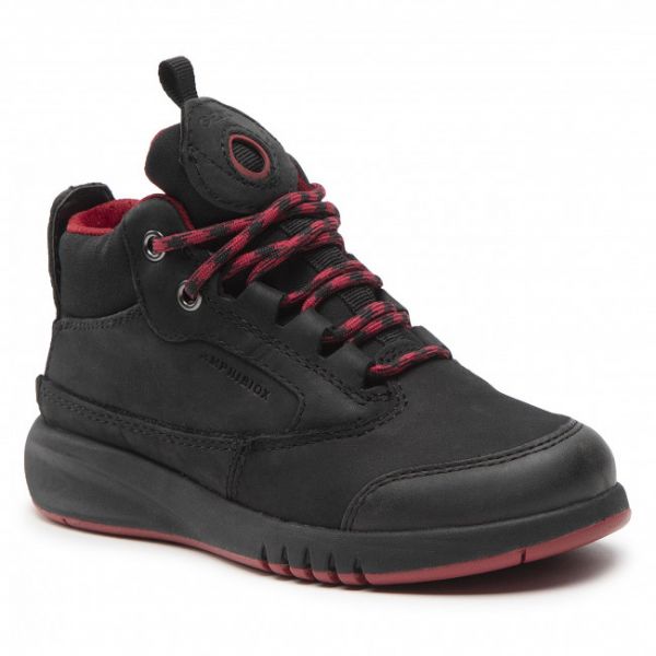 Polacchi Geox - J Aeranter B.Abx A J04CYA 0CL11 C0260 S Black/Dk Red Polacchi Geox - J Aeranter B.Abx A J04CYA 0CL11 C0260 S Black/Dk Red
