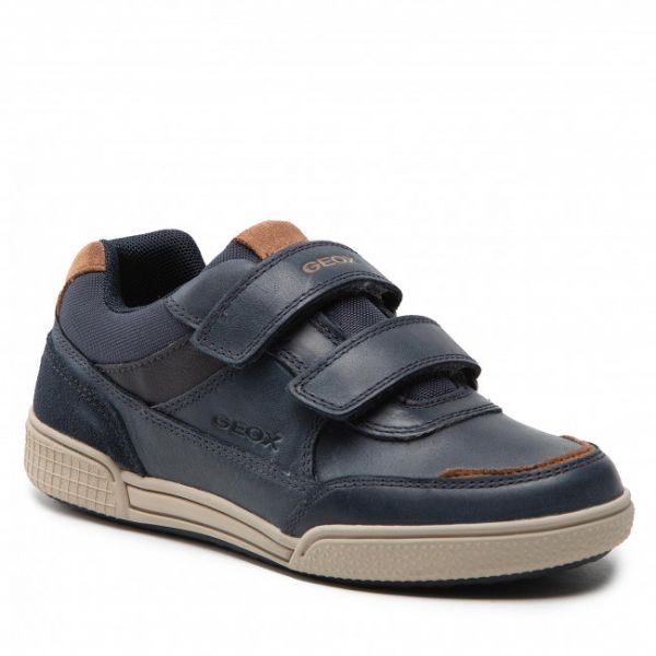 Sneakers Geox - J Poseido B. C J16BCC 0CLFU CF46N S Navy/Cognac Sneakers Geox - J Poseido B. C J16BCC 0CLFU CF46N S Navy/Cognac
