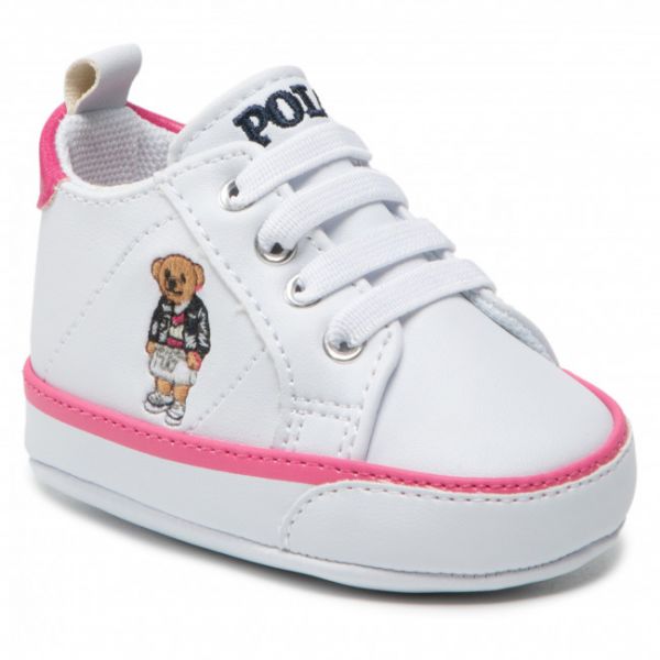 Sneakers Polo Ralph Lauren - Quilton Bear Gore Hi RL100651 White/Baja Pink Sneakers Polo Ralph Lauren - Quilton Bear Gore Hi RL100651 White/Baja Pink
