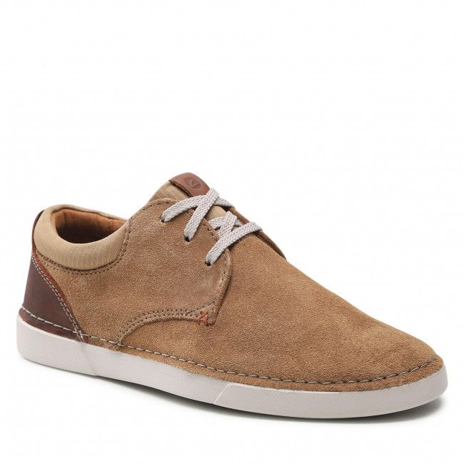 Scarpe basse Clarks - Gereld Lace 261646467 Dark Sand Suede