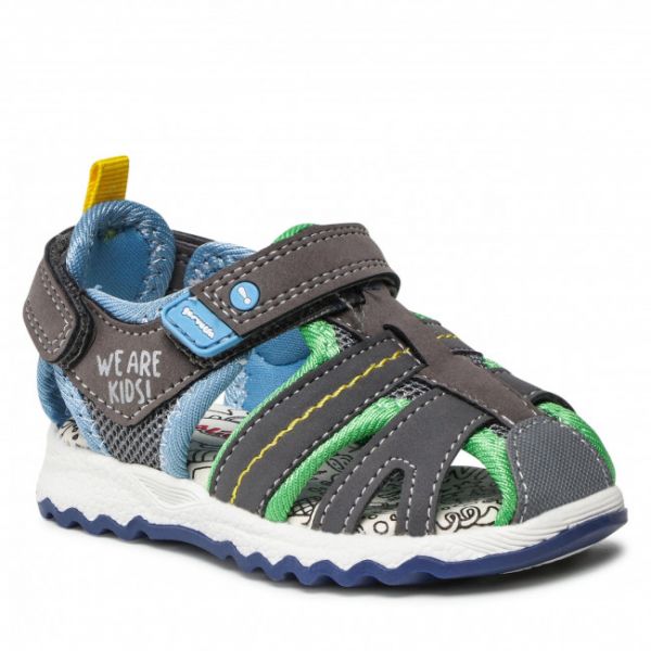 Sandali Garvalin - 222805-B Gris Y Azul Eléctrico Sandali Garvalin - 222805-B Gris Y Azul Eléctrico
