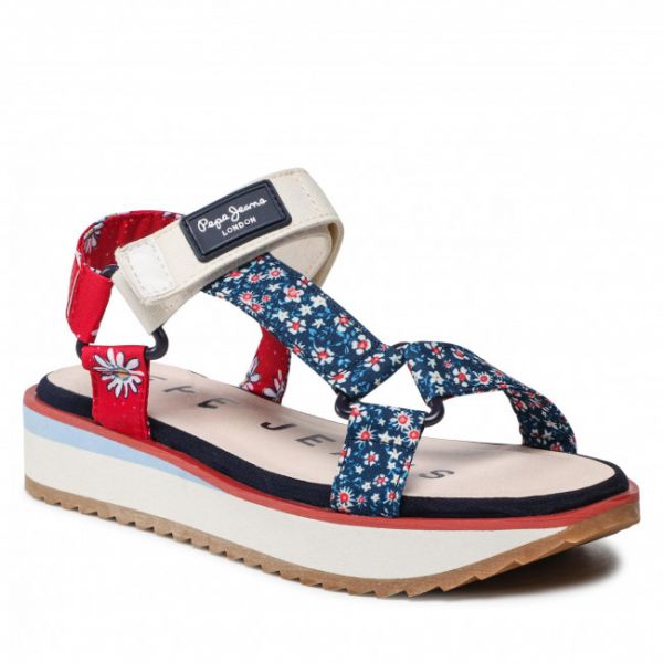 Sandali PEPE JEANS - Alexa Flowers PGS90182 Navy 595 Sandali PEPE JEANS - Alexa Flowers PGS90182 Navy 595
