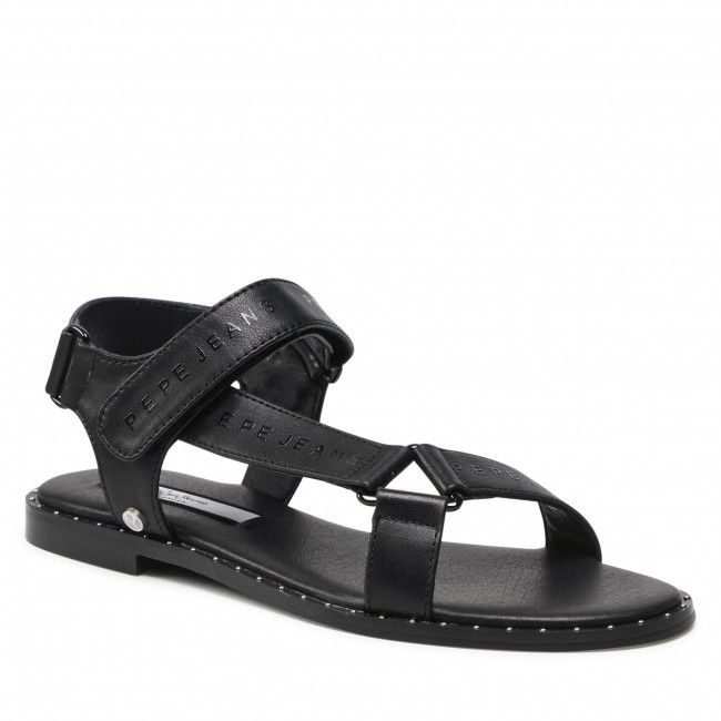 Sandali PEPE JEANS - Hayes Logo PLS90546 Black 999