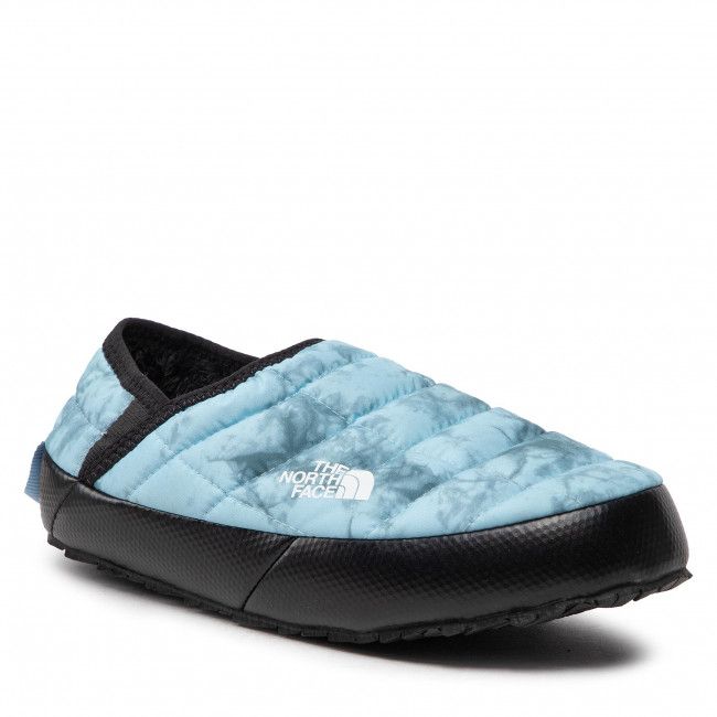 Pantofole The North Face - Thermoball Traction Mule V NF0A3V1H61S1 Beta Blue Dye Texture Print/Tnf Black
