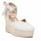 Espadrillas MANEBI - Heart Shape Wedges O 7.0 Wh White Organic Hemp