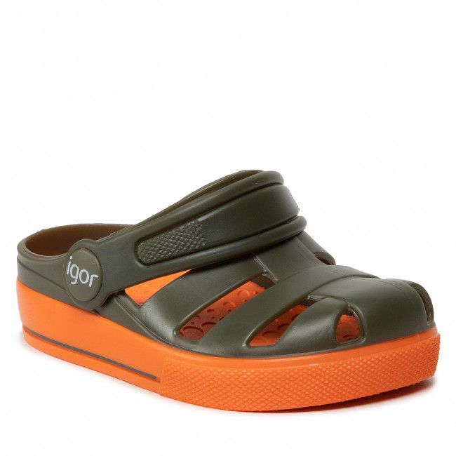 Ciabatte Igor - Ola Combi S10284-042 Kaki/Naranja