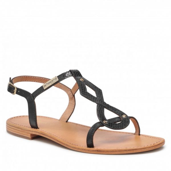 Sandali LES TROPEZIENNES - Hamso 42747 Black/Snake Sandali LES TROPEZIENNES - Hamso 42747 Black/Snake
