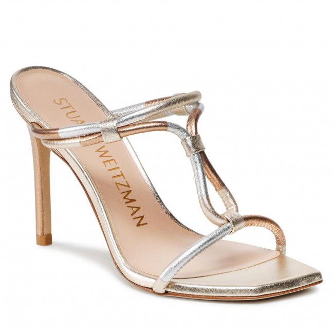 Sandali STUART WEITZMAN - Woven Knot 100 Sanda SA620 Liquid Metallic