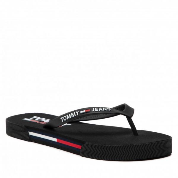 Infradito TOMMY JEANS - Flag Tommy Jeans Beach Sandal EN0EN01855 Black BDS