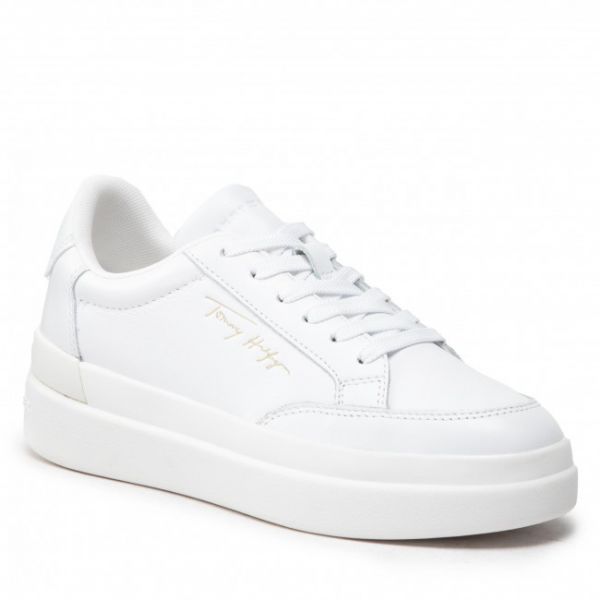 Sneakers Tommy Hilfiger - Th Signature Leather Sneaker FW0FW06665 White YBR Sneakers Tommy Hilfiger - Th Signature Leather Sneaker FW0FW06665 White YBR