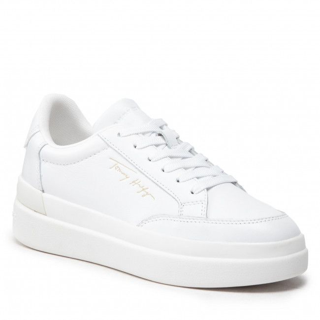 Sneakers Tommy Hilfiger - Th Signature Leather Sneaker FW0FW06665 White YBR