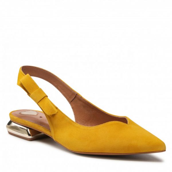 Sandali R.POLAŃSKI - 1017/L Żółty Zamsz