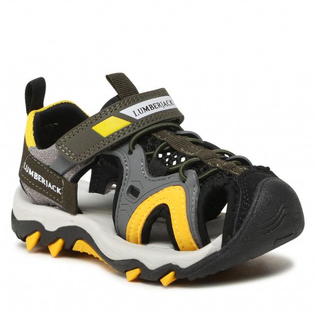 Sandali LUMBERJACK - Benjamin SBE0106-001 M0499 Black/Yellow