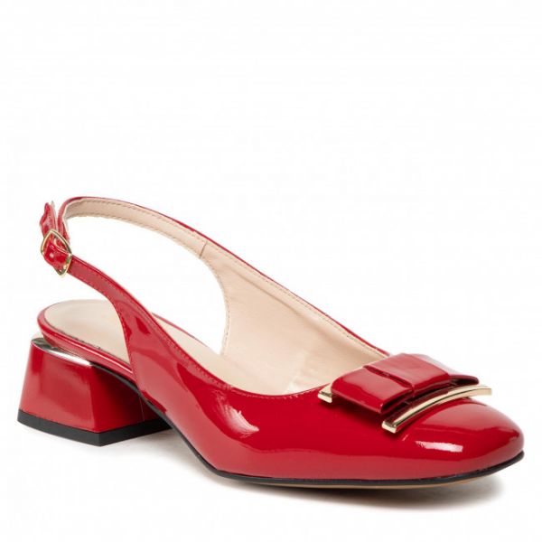 Sandali SAGAN - 4821 Czerwony Lakier