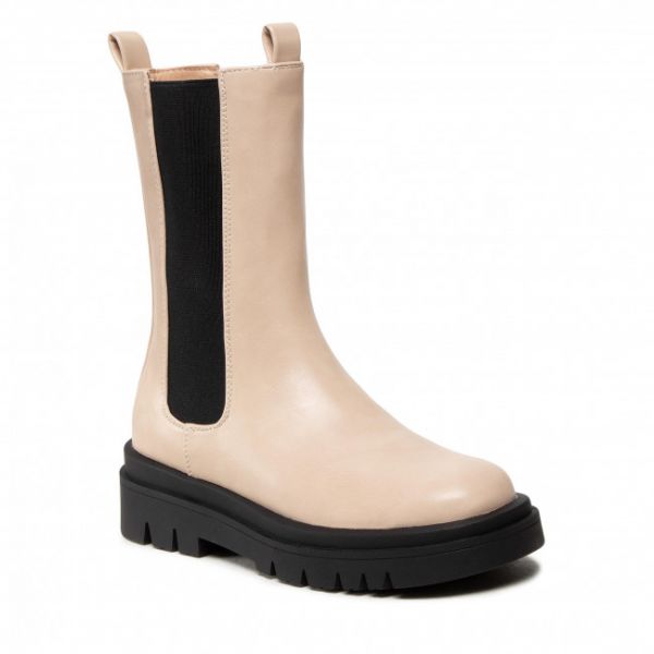 Chelsea Pieces - Pctia Chelsea Boot 17124312 Beige/Black