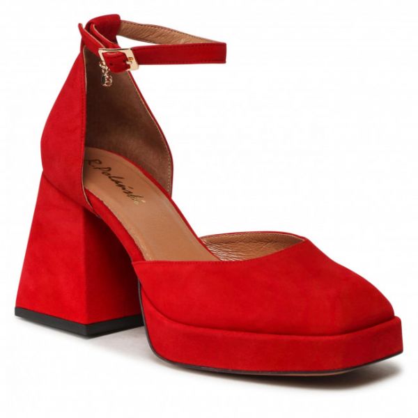 Scarpe basse R.POLAŃSKI - 1454 Czerwony Zamsz