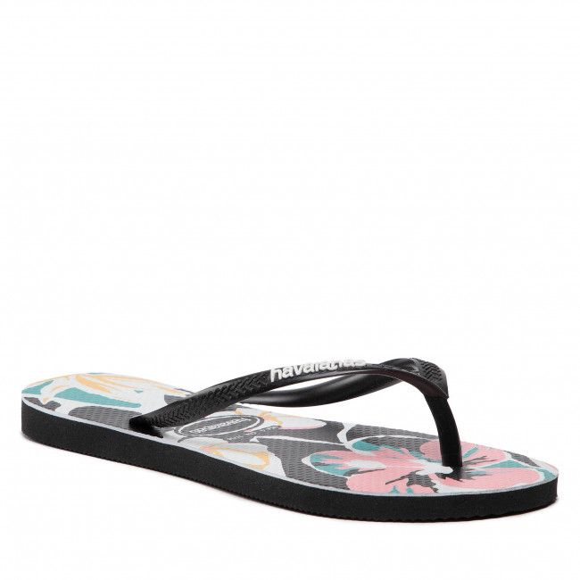 Infradito HAVAIANAS - Floral Basic 41454601069 Black/Black