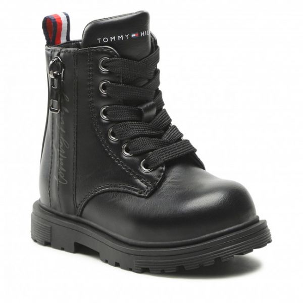 Scarponcini Tommy Hilfiger - Lace-Up Bootie T1A5-32370-1355 M Black 999 Scarponcini Tommy Hilfiger - Lace-Up Bootie T1A5-32370-1355 M Black 999