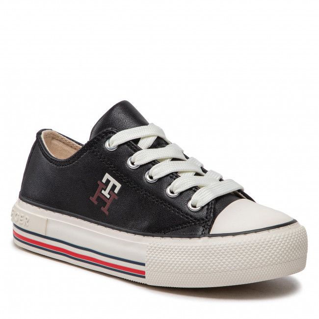 Scarpe da ginnastica Tommy Hilfiger - Low Cut Lace-Up Sneaker T3A9-32287-1355 m Black 999