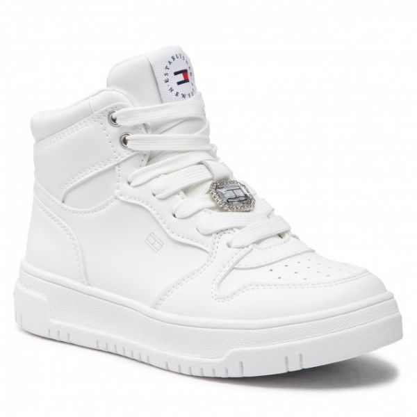 Sneakers Tommy Hilfiger - High T Top Lace-Up Sneaker T3A9-32339-1435 M White 100 Sneakers Tommy Hilfiger - High T Top Lace-Up Sneaker T3A9-32339-1435 M White 100
