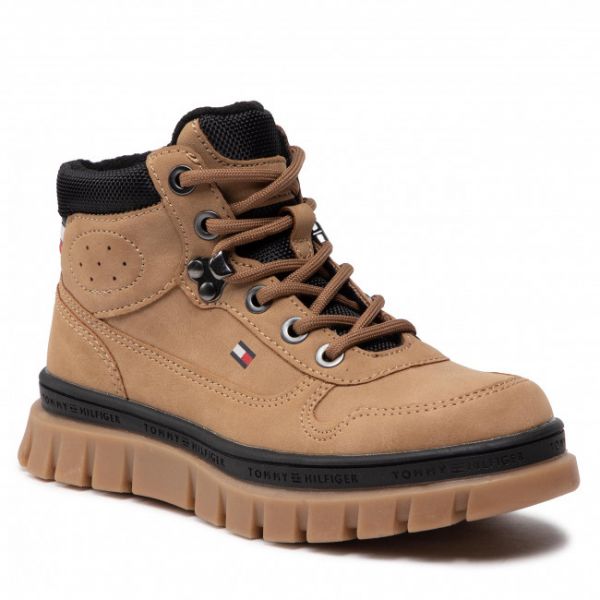 Polacchi Tommy Hilfiger - Lace-Up Bootie T3B5-32517-1441 M Camel 524 Polacchi Tommy Hilfiger - Lace-Up Bootie T3B5-32517-1441 M Camel 524