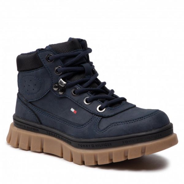 Polacchi Tommy Hilfiger - Lace-up Bootie T3B5-32517-1441 M Blue 800 Polacchi Tommy Hilfiger - Lace-up Bootie T3B5-32517-1441 M Blue 800