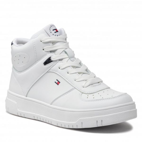 Sneakers Tommy Hilfiger - High Top Lace-Up Sneaker T3X9-32483-1355 S White 100 Sneakers Tommy Hilfiger - High Top Lace-Up Sneaker T3X9-32483-1355 S White 100