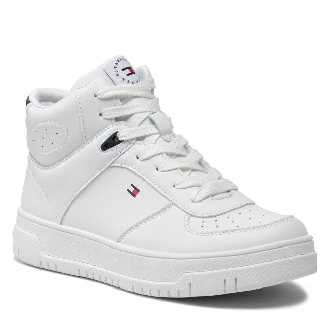 Sneakers Tommy Hilfiger - High Top Lace-Up Sneaker T3X9-32483-1355 S White 100