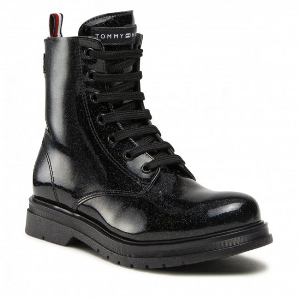 Stivali Tommy Hilfiger - Lace-Up Bootie T4A5-32413-1237 S Black 999 Stivali Tommy Hilfiger - Lace-Up Bootie T4A5-32413-1237 S Black 999