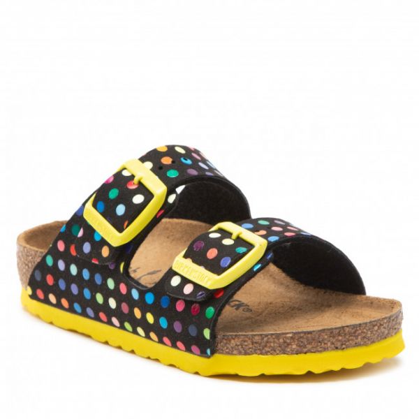 Ciabatte BIRKENSTOCK - Arizona Rivet Logo Kids 1023399 Digital Dots Black Ciabatte BIRKENSTOCK - Arizona Rivet Logo Kids 1023399 Digital Dots Black