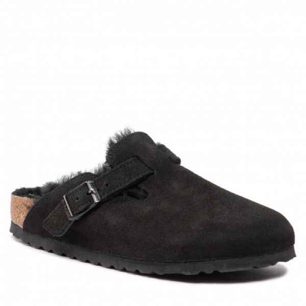 Pantofole Birkenstock - Boston Vl/Shearling 0259883 Black