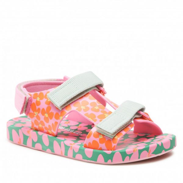 Sandali MELISSA - Mini Melissa Pingpong + Fabula 33450 Pink/Green AE738 Sandali MELISSA - Mini Melissa Pingpong + Fabula 33450 Pink/Green AE738