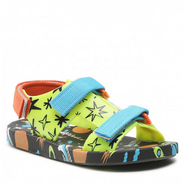 Sandali Melissa - Mini Melissa Pingpong + Fabula 33450 Black/Green AE739 Sandali Melissa - Mini Melissa Pingpong + Fabula 33450 Black/Green AE739