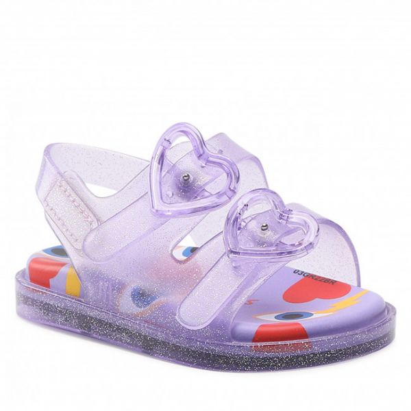 Sandali Melissa - Mini Melissa Wide Sandal + Cap 33652 Lilac/Red AD677 Sandali Melissa - Mini Melissa Wide Sandal + Cap 33652 Lilac/Red AD677
