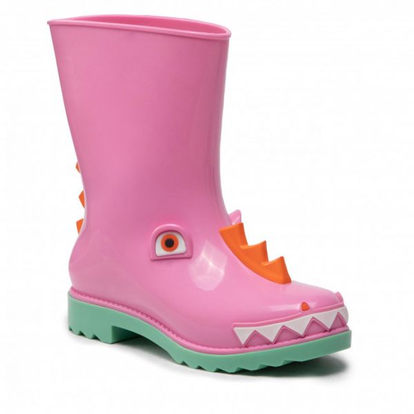 Wellington MELISSA - Mini Melissa Rain Boot + Fabul 33677 Pink/Green/Orange AF029 Wellington MELISSA - Mini Melissa Rain Boot + Fabul 33677 Pink/Green/Orange AF029