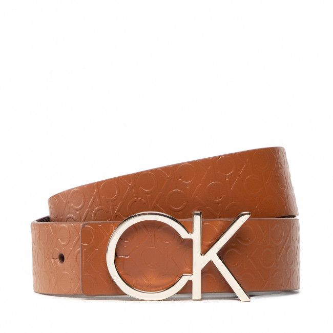 Cintura da donna CALVIN KLEIN - Re-Lock Ck Rev Belt 30mm K60K610156 Cognac/Brown Mono 0HF