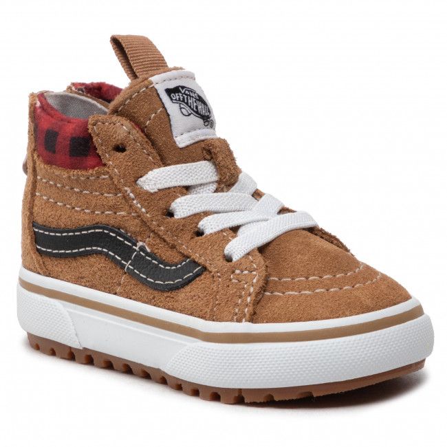 Sneakers VANS - Sk8-Hi Zip Mte VN0A5HZ3Y491 Plaid Brown/Black